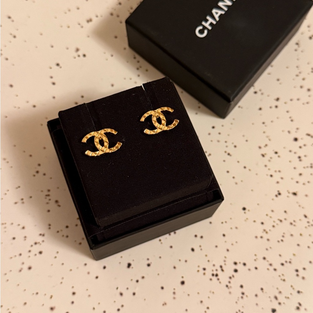Chanel Double C Earrings Authentic